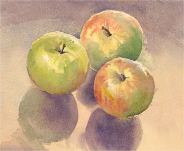Brian C. Wade - Contemporary Watercolour, Apples