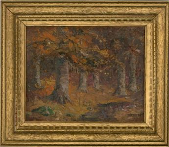 Nichols - 1929 Oil, Autumn In The Woods