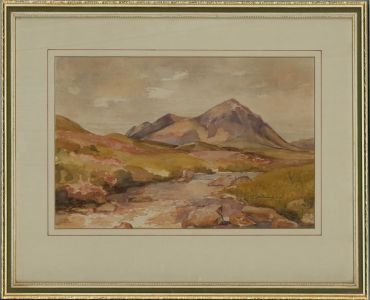C. Murray - 1983 Watercolour, Buchaille Etive Mor, Scottish Highlands