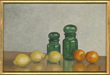 Attrib. Ray Greenfield - 20th Century Oil, Citrus Fruits and Green Jars