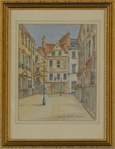 A. Campbell - 1990 Watercolour, Sally Lunn's Tea Shop, Bath