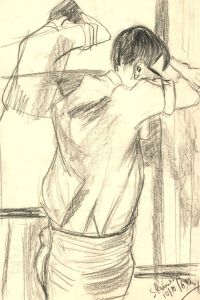 P. R. Skinner - 1960 Charcoal Drawing, Pair of Charcoal Life Studies