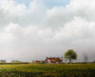 Terry Shelbourne (1930-2020) - 1976 Oil, Summer Farm