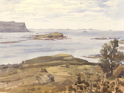 Brian C. Wade - Contemporary Watercolour, View from the Cliff