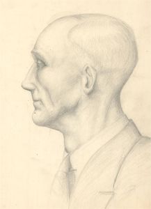 A Set of Five c.1948 Graphite Drawings - Portraits