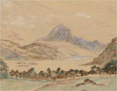 J. Benson - 1927 Watercolour, Mountain Scene