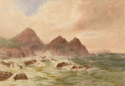 Frederick Tully Lott (c.1828-1899) - Watercolour, The Three Sisters