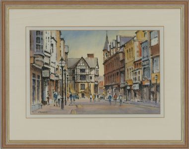 Lawrence Spence (1932-2017) - Contemporary Pastel, Market Street, Leicester