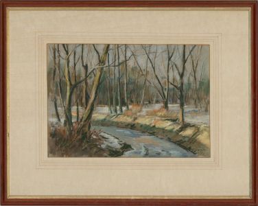 Lawrence Spence (1932-2017) - Contemporary Pastel, River in the Forest