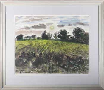 John Scorror O'Connor (1913-2004) - 20th Century Watercolour, Field and Sunset