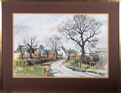 Lawrence Spence (1932-2017) - Contemporary Watercolour, Village Street