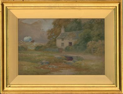Peter Ghent RCA (1857-1911) - Late 19th Century Watercolour, Cottage by a Stream