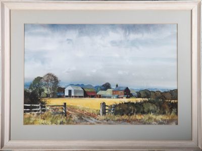 E.R. Roberts - Mid 20th Century Watercolour, Summer Evening near Huncote
