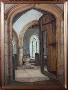 James Lees Bilbie (1860-1946) - Late 19th Century Oil, Hadden Hall Chapel