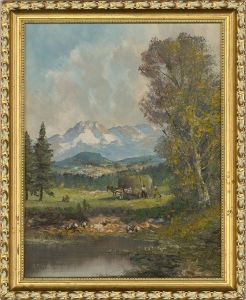 Josef Frühmesser (1929–1995) - Mid 20th Century Oil, Alpine Summer