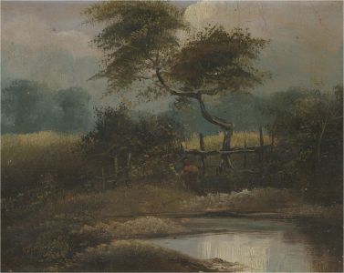 19th Century Oil - Rural Landscape Scene