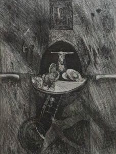 Will Maclean MBE (b.1941) - 1990 Etching, Bird Altar