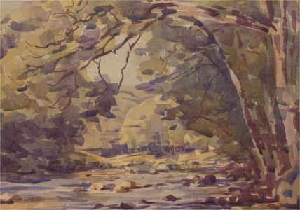 Brian C. Wade - Contemporary Watercolour, River Dart
