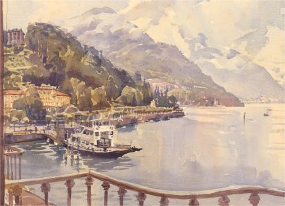 Brian C. Wade - Contemporary Watercolour, Lake Como