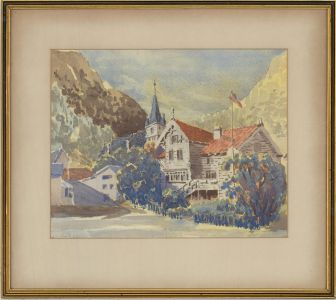 1960 Watercolour - Norwegian View