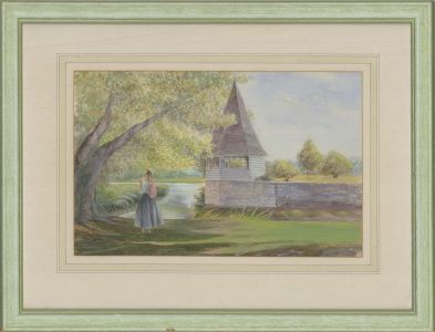 Patricia Tucker - 1993 Watercolour, Susanne at Sissinghurst