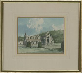 Framed Contemporary Watercolour - Tintern Abbey