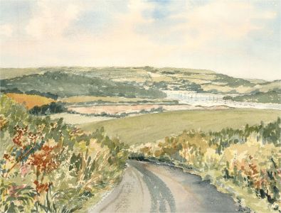 Sylvia E. Churchward-Wade - Contemporary Watercolour, Distant River