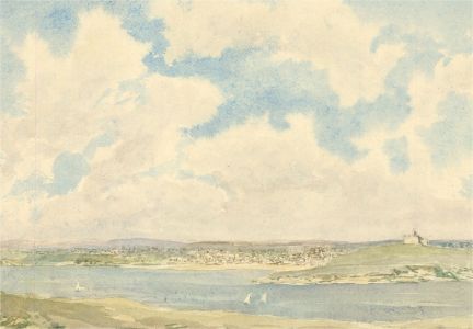Sylvia E. Churchward-Wade - Contemporary Watercolour, River View with Boats
