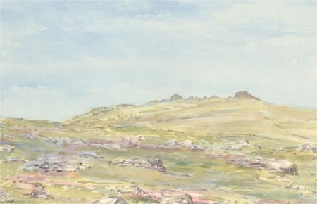 Sylvia E. Churchward-Wade - Contemporary Watercolour, Rocky Landscape