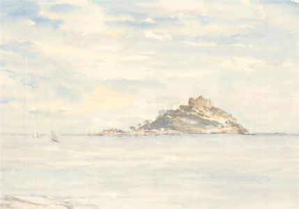 Sylvia E. Churchward-Wade - Contemporary Watercolour, Sea View with Fort