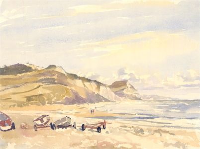 Brian C. Wade - Contemporary Watercolour, Beach Scene