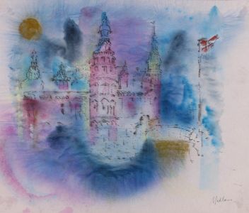 Brian Midlane - 20th Century Pastel, Swiss Buildings