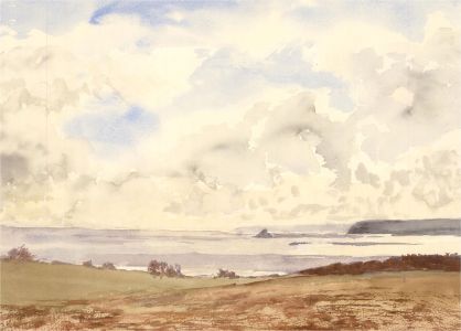 Sylvia E. Churchward-Wade - Contemporary Watercolour, Coastal View I