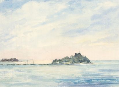 Sylvia E. Churchward-Wade - Contemporary Watercolour, Blue Ocean View