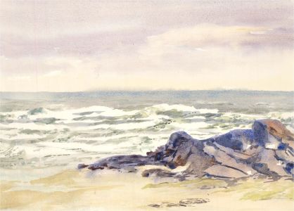 Sylvia E. Churchward-Wade - Contemporary Watercolour, Beach Rocks