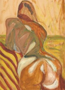 Eddie Bianchi (fl.1975-95) - Contemporary Oil, Earthy Nude Study