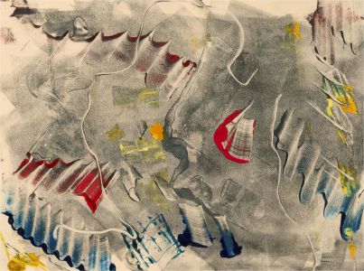 Eddie Bianchi (fl.1975-95) - Contemporary Monotype, Abstract In Primary