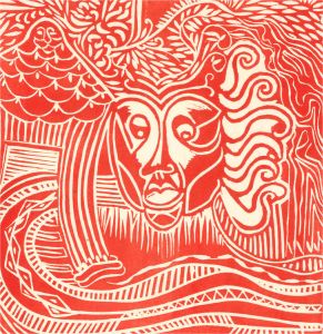 Eddie Bianchi (fl.1975-95) - Contemporary Woodcut, Mother Nature