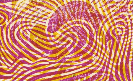 Eddie Bianchi (fl.1975-95) - Contemporary Silkscreen, Purple On Yellow