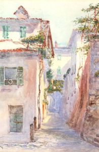Signed Mid 20th Century Watercolour - Along the Streets
