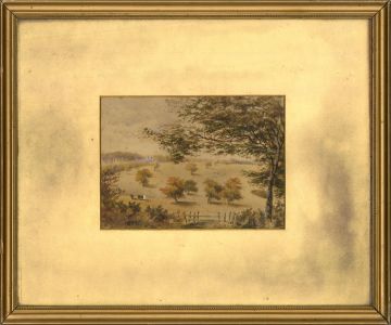 Mid 19th Century Watercolour - Country Estate