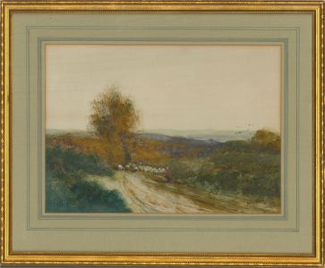 Frederick Hines (fl.1875-1928) - Watercolour, On Reigate Heath