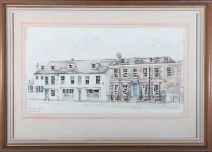 Joy Norris - 1974 Pen and Ink Drawing, Bull Plain, Hertford
