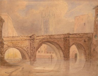 Ralston - Early 19th Century Watercolour, Old Blackfriars Bridge