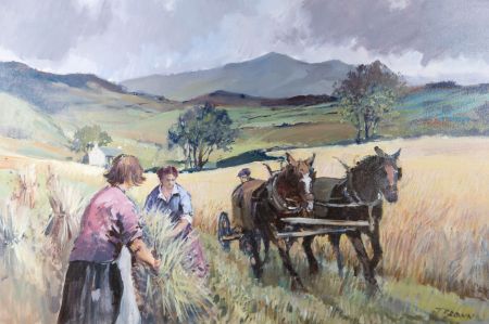 Tom Brown (1933-2017) - Contemporary Oil, Wheat Harvest