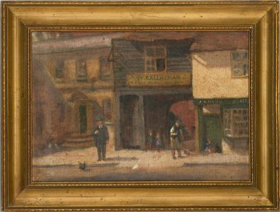 John Miller Winch (1857–1834) - 1915 Oil, Colchester Street Scene