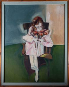 Peter Oakley (1935-2007) - Contemporary Oil, Child With Flowers