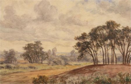 Early 20th Century Watercolour - Windy Landscape