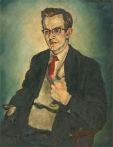 Mid 20th Century Oil - The Scarlet Tie