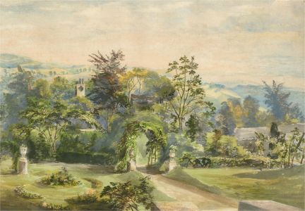 Mid 20th Century Watercolour - Summer Garden